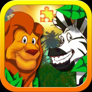 Jigsaw Zoo Animal Puzzle - Free Animated Puzzles For Kids With Funny Cartoon Animals!