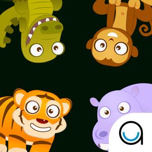 Learn Jungle Animal Names : Peekaboo Matching Puzzle For Toddler In Preschool & Montessori!