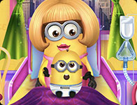 Minion Girl And The Newborn Baby