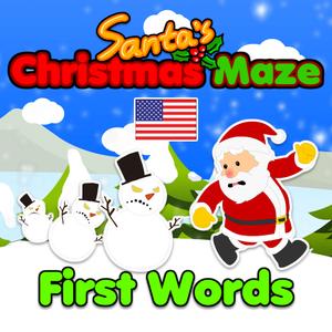 Santa'S English Maze: First Words (Us English)