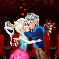 Elsa And Jack Cinema Kissing