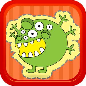 Cartoon Cute Monsters Match 3 Backyard Game