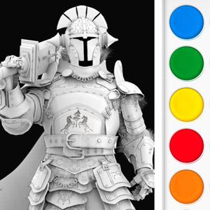 Figuromo Artist : Castle Gatekeeper Knight - Color Combine & Design Your 3D Fantasy Figure Sculpture