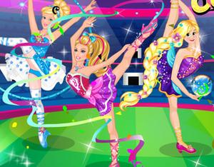 play Super Barbie Gymnastics Contest