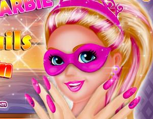 play Super Barbie Nails Design