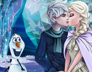 Sweet Kissing Elsa And Jack Frost