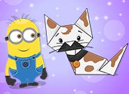 Minion Halloween Origami Cat