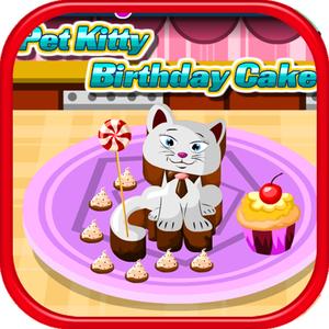 Pet Kitty Birthday Cake Baking Game