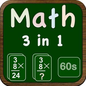 Math 3 In 1 (Drills, Flashcard, 60 Sec Game)