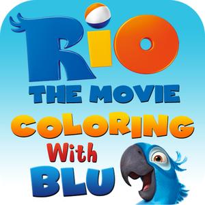 Rio The Movie, Coloring With Blu