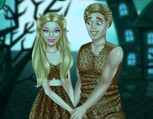 play Barbie Halloween Kissing