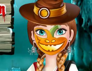 play Anna Halloween Face Art
