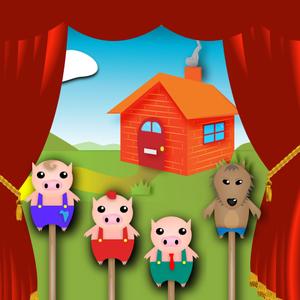 Three Little Pigs Puppet Theatre For Kids