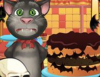 play Talking Tom Cooking Halloween Cake