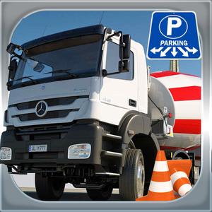 Cement Truck Parking 3D Simulator - Big Rig Construction Car Driving Test Game