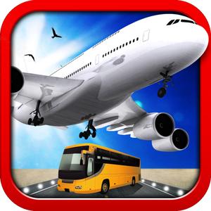 3D Airport Bus And Air-Plane Simulator - Real Driving, Racing & Parking School And Car Test Drive Game