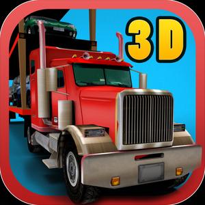3D Car Transporter Truck Simulator - Real Parking And Trucker Simulation Game