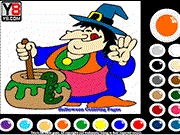 play Halloween Witch Coloring