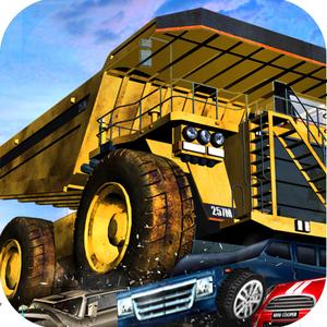 Mine Truck Car Crusher ( Heavy Construction Monster Crushing Sports Suv, Delivery Vans, Ambulance At Off Road Locations 