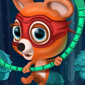Flying With Rope Bear Game – Swing And Fly To Escape From Dark Forest