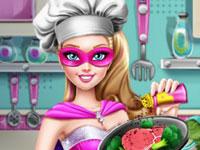 play Super Barbie Real Cooking Kissing