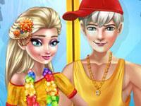 play Elsa And Jack Perfect Date Kissing
