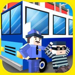 Blocky Police Prison Transport 3D