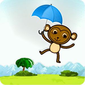 Monkey Float Jumper Flight Quest - Umbrella Floating Banana Tree World Free