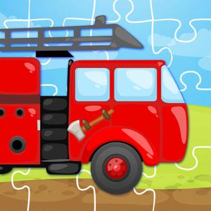 Trucks And Things That Go Jigsaw Puzzle - Preschool And Kindergarten Educational Cars And Vehicles Learning Shape Puzzle