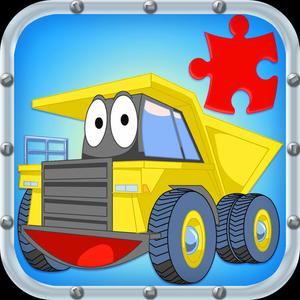 Trucks Jigsaw Puzzle Free - Animated Jigsaw Puzzles For Kids With Truck And Tractor Cartoons!