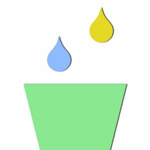 Collect Colorful Raindrop With Glass Cup At Finger Tip