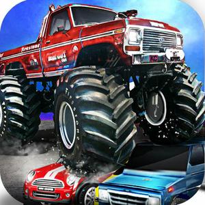 Monster Truck Car Crusher ( Realistic 3D Offroad Track And Lorry Parking 'Driving Test' Free Racing Simulator Game )