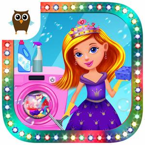 Princess Castle Cleanup, Kitchen, Bedroom, Bathroom And Wardrobe Chores - Kids Game