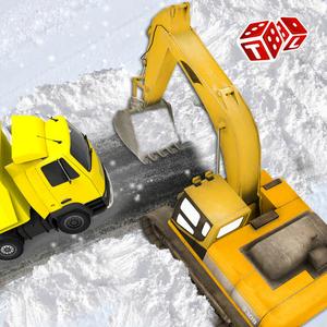 Snow Rescue Excavator 3D - City Crane Driver Heavy Snow Plow Duty Simulation