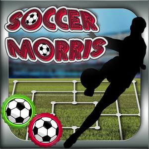 Soccer Caps Morris Tic Tac Toe - 3 In A Row Nine Men'S Morris