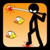 Angry Stickman Slicing Yellow Birds (Pro)