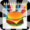 Coloring&Activity Book Foods & Drink Painting Sheet