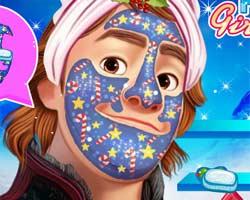 play Frozen Kristoff Christmas Make Up