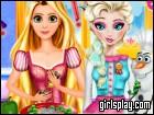 play Elsa And Rapunzel Cooking Disaster