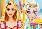 play Elsa And Rapunzel Cooking Disaster