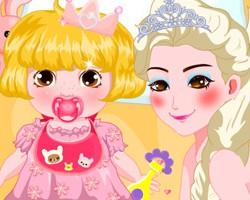 play Elsa Care Anna'S Baby