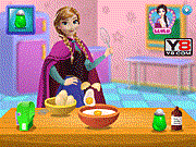 play Anna Cooking Frozen Cake