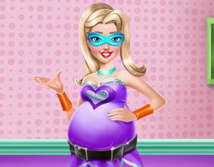 play Pregnant Super Barbie Spa