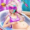play Play Pregnant Super Barbie Spa