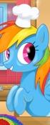 play Rainbow Dash Cooking M&M Cake