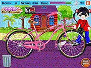 play Girl Bicycle Cleaning