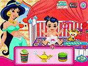 play Princess Jasmine Baby Caring