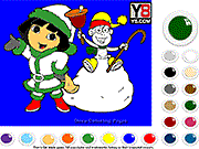 play Dora Christmas Coloring