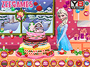 play Elsa Winter Cake Prepare