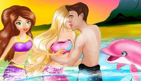play Barbie Mermaid Tale Kissing